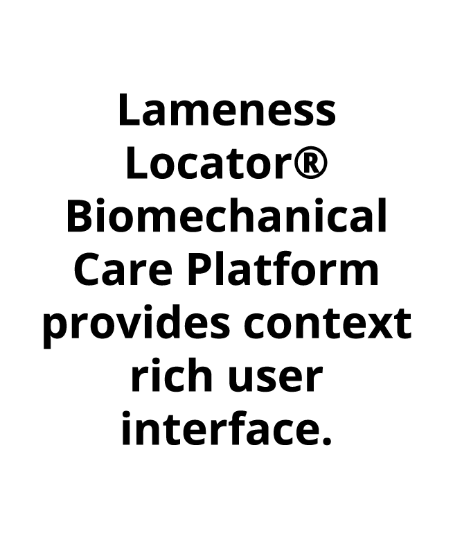 Lameness Locator  Biomechanical Care Platform provides context rich user interface 